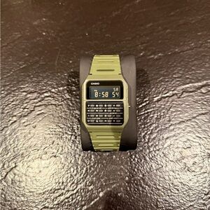 Casio G-Shock Olive Green Digital Calculator Watch